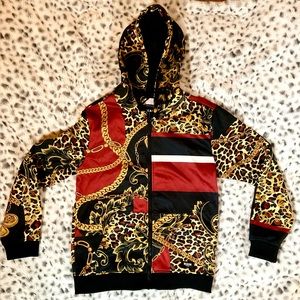 Reason  graphic print  zip up hoodie